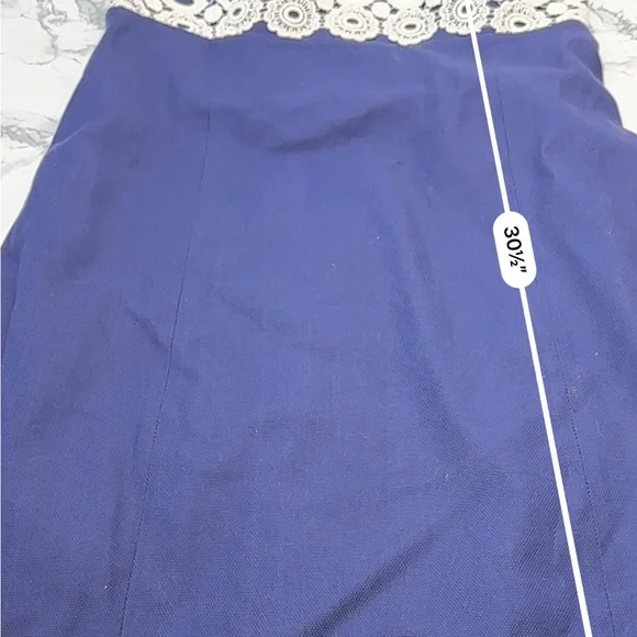 Lilly Pulitzer Bowen Navy Strapless Mini Dress with White Crochet Bust size 10 - Picture 9 of 15